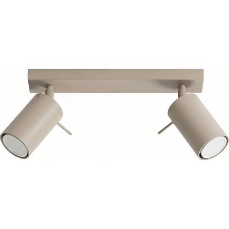 Deckenleuchten RING taupe 2xGU10 30cm Stahl Sollux (1/5)