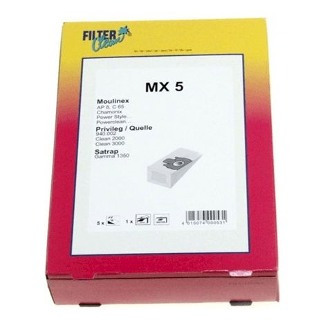 SAC ASPIRATEUR X 5 POUR PETIT ELECTROMENAGER MOULINEX - 000067-K