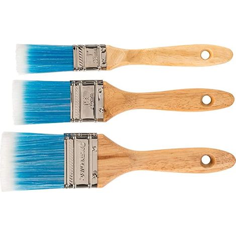 Lot de 3 pinceaux en soies synthetiques de 25, 40 et 50 mm (1/2)
