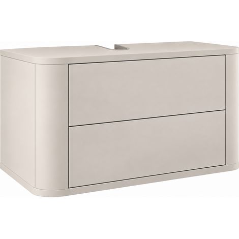 Badplaats Mobile Sottolavabo Como 80 cm – Beige – Sospeso con 2 Cassetti