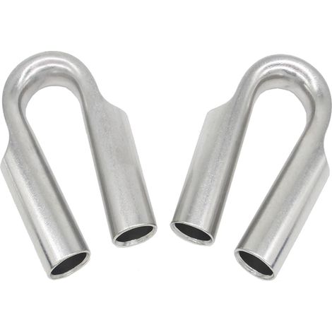 Eslingas de cable de acero inoxidable, eslingas de alta resistencia, aptas para cables de 14 mm (9/16 pulgadas), paquete de 2 (1/3)