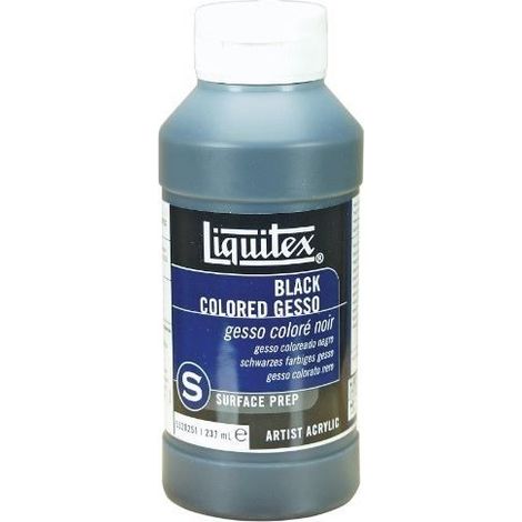 Additif préparateur de surface - LIQUITEX - Gesso - Noir - 237 ml - Flacon professionnel (1/2)