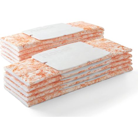 iRobot Braava Jet Serie 200, Panni per Pulizia a Umido 10x, Monouso, Parti Originali, Compatibile con Braava Jet Serie 200, Arancione