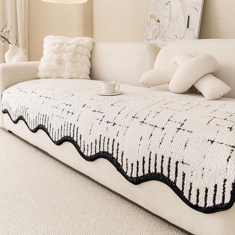 Beige, 90 160cm Housse de Canapé Antidérapant Doux, d'angle 1/2/3/4 Places, Couvre Canapé Polaire Lavable-Protection Meubles & Décoration, pour Chiens et Animaux Domestiques (1/5)