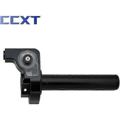Poignées de guidon universelles 22 mm pour moto, poignée d'accélérateur CNC à rotation rapide pour Honda CRF, CR, XR, CBR, Yamaha, Suzuki, KTM, coude et poignet (poignée noire) (1/5)