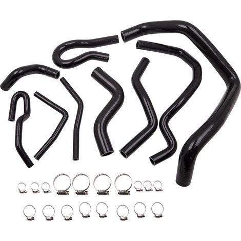 Silicone Black 9Pcs Silicone Radiator Hoses Turbor Intercooler pipe for Honda (1/5)