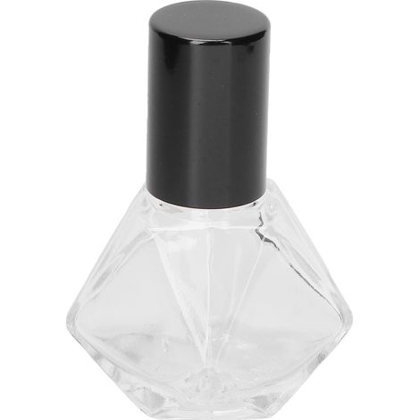 Flacon rechargeable à rouleau 8ml pour huiles essentielles, parfum et aromathérapie, bouchon noir. (1/5)
