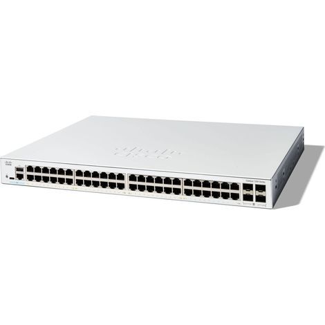 Cisco C1200-48T-4G switch di rete Gestito L2/L3 Gigabit Ethernet [10/100/1000] Bianco (Catalyst 1200 48 port GE 4x1G SFP)