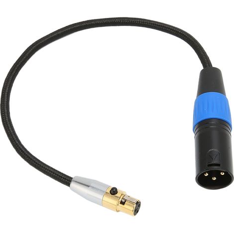 Câble XLR mâle vers mini XLR femelle professionnel 3 broches, adaptateur pour caméra, table de mixage, microphone et enregistreur, 0,3 m / 1,0 pi (1/5)