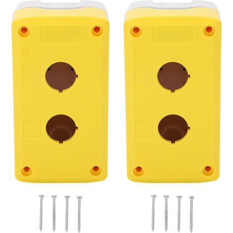 Boîtier étanche de commande 2 trous pour machine, station de bouton-poussoir 2 sets, coque de protection IP. (1/5)