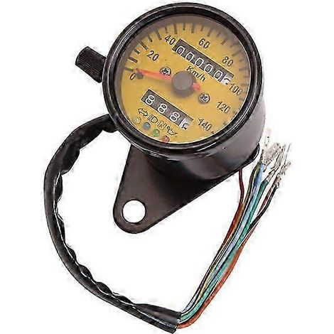 Compteur de vitesse de moto rétroéclairé en acier inoxydable 12 V, accessoire universel pour moto