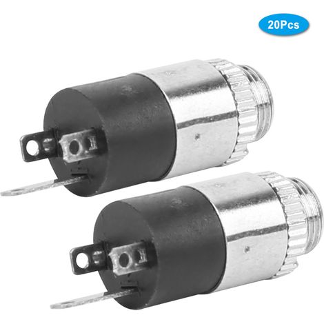 Lot de 20 prises jack femelles pour casque audio/vidéo stéréo 3,5 mm avec écrou de serrage PJ-392 (1/5)