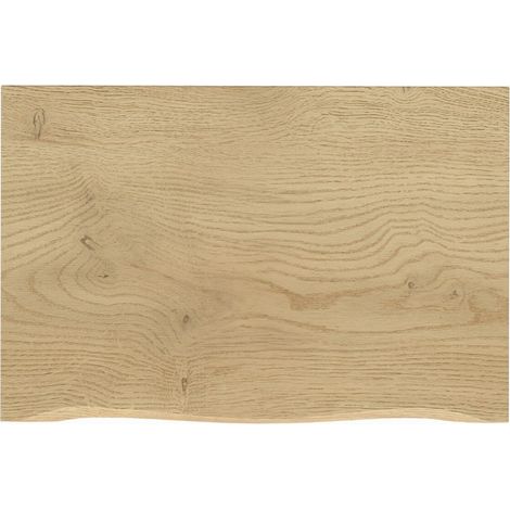 Plan para lavabo NATOURA 80,6 cm en MDF aspecto roble cremona con borde natural (1/5)