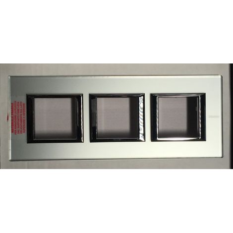 Bticino Cofrel 24596 - Placa ESPEJO PULIDO - 3 X 2 Módulos CENTRO 71 H