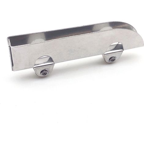 8pcs Sliding Glass Door Roller Smooth Silent Operation Stainless Steel 5mm Sliding Door Pulley Clamp for Display Cabinet (1/5)