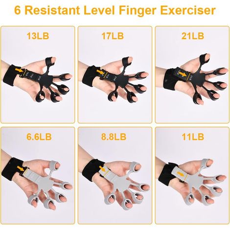 Attrezzo per rafforzare la presa, set per l'allenamento della forza delle mani, attrezzo per esercizi per le dita, pinza antiscivolo, set per migliorare la forza della presa, attrezzo per esercizi per (1/4)