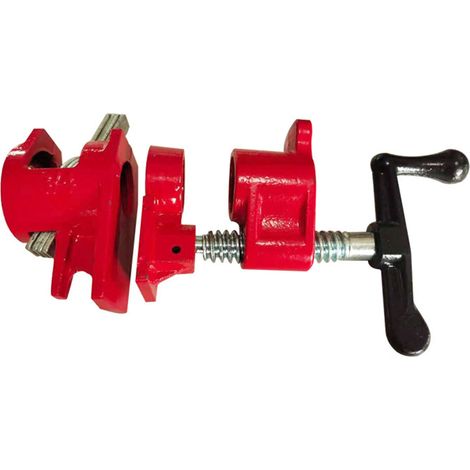 Collier de Serrage Tuyau 3/4 Pouce, Fer Malléable Robust, Fixation pour Rainure Panneau Bois, Outil Menuisier à Main (1/5)
