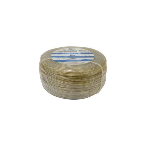 1PZ CAVETTO ACCIAIO OTTONATO RIVESTITO IN PVC TRASPARENTE  - ø mm.4,4 rt da mt.