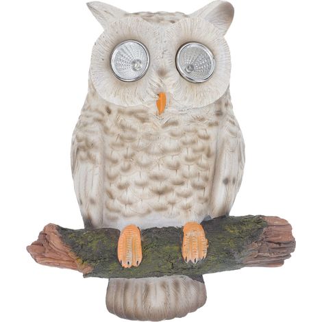 Lampe Murale Solaire Forme Chouette Décorative Étanche pour Jardin Extérieur Éclairage (1/5)