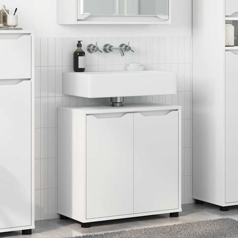 vidaXL  Bathroom Basin Cabinet  White 60 x 30 x 60 cm Engineered Wood