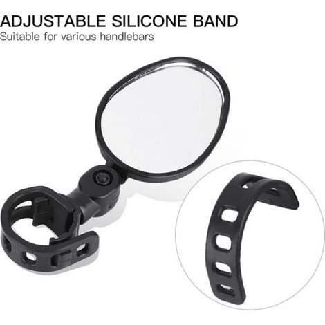 Rétroviseur Vélo - Miroir Arrière 360° Ajustable - Pour Route et VTT - Fixation Universelle sur Guidon - 1 Pièce (1/5)