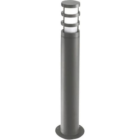 Borne D'Extérieur Ges022 - Lampadaire En Aluminium Gris Anthracite Avec Diffuseur Verre Satiné, Raccordement E27 Ip54 - Gealuce (1/3)