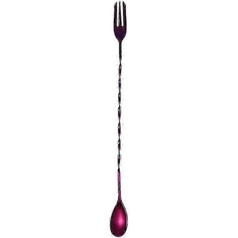 Cuillère à cocktail longue en acier inoxydable à motif spiralé, 32 cm (12,6 pouces) WHG (1/3)