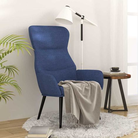 vidaXL Sillón de relax de tela azul (1/5)