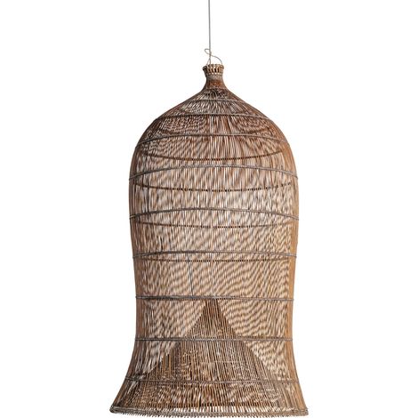 Suspension en bambou tressé style bohème - marron (1/5)