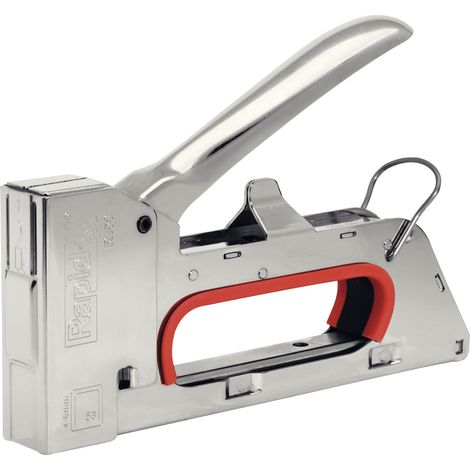 Rapid R153E Profi-Tacker, Tacker, Stahl-Tacker für Feindrahtklammern, Soft-Grip, rückstoßfrei, Bügelsicherung, Type 53 4-8 mm (1/2)