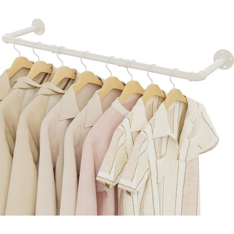 100cm Portant Vetement Industriel,Penderie Murale,1Pack,Beige (1/5)