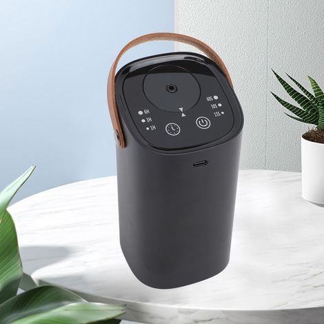 Difusor de aromaterapia automático y portátil sin agua, con pantalla táctil inteligente y recargable por USB para uso en el coche. Difusor de aromaterapia fabricado en aleación y vidrio. (1/5)
