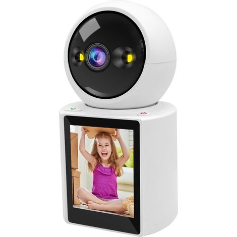 Moniteur - Caméra IP WiFi HD - Caméra de sécurité avec appels vidéo et contrôle via application - Résolution 2 MP - Étanchéité IP65 - Convient à une utilisation intérieure et extérieure (1/4)