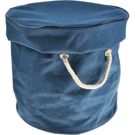 Sollbry Cesta para guardar juguetes y tapete de juego - Bolsa para guardar Lego con cierre de cordón para una limpieza rápida de bloques de construcción y juguetes pequeños - Azul marino (1/3)