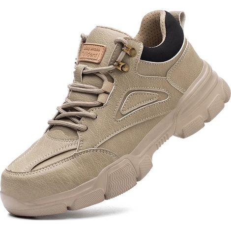 Chaussures anti-écrasement à embout d'acier pour hommes, anti-perforation, de travail, durables, bottes de protection, bottes tactiques 43 (1/5)