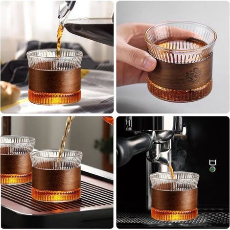 Tasse Expresso - Verre Double Paroi 170 Ml - Pour Café Expresso Cappuccino Moka Thé - Lot De 2 (1/5)