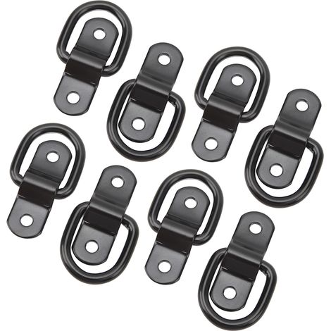 12 Anneaux d'arrimage à visser, platine de fixation robuste, anneaux de sanglage pour remorques, camions, camping-cars, vans, quads, SUV, bateaux (1/5)
