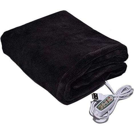 Châle chauffant USB électrique en peluche pour l'hiver, couverture chauffante pour voiture, bureau, maison (1/3)