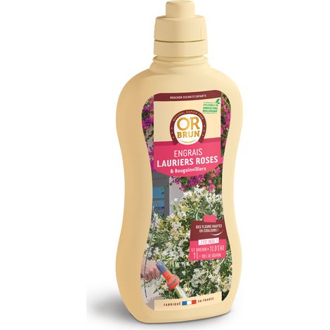 OR BRUN Engrais Lauriers & Bougainvilliers - 1L - Améliore& Favorise La Floraison - Fabriqué En France - Utilisable En Agriculture Biologique OBRECLLAURIER1 (1/5)