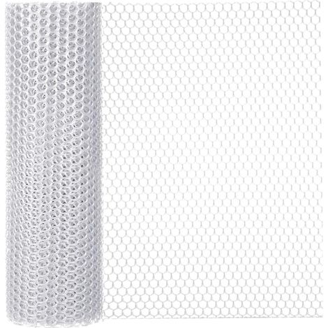 Plastic Wire Mesh, 40 x 500 cm Roll of Plastic Wire Mesh for Fence with 20 Fixed Straps, Hexagonal Wire Mesh for Poultry Fences Garden (1/5)
