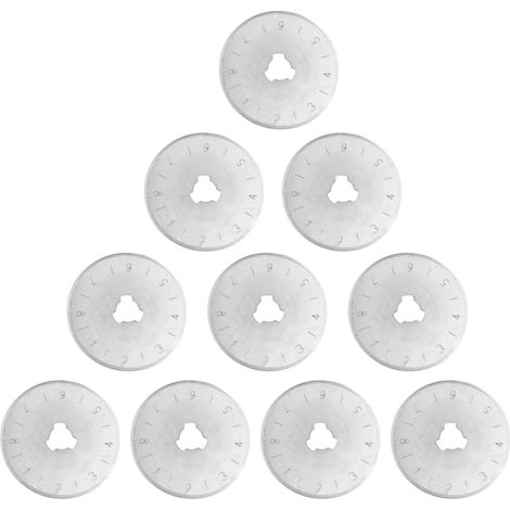 Lames de cutter rotatif de 28 mm (lot de 10) compatibles avec les cutters rotatifs Olfa et Fiskars. (1/5)