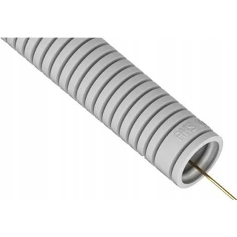 Tubo corrugado (conducto) rkgl 20 gris 320N con piloto 25m 444037 AKS (1/5)