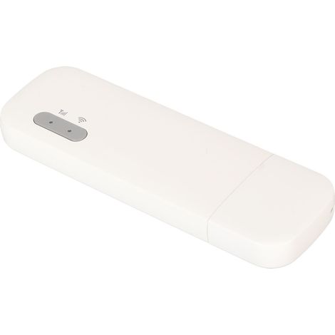 Routeur portable WiFi 4G USB avec emplacement pour carte micro SIM (blanc), compatible avec jusqu'à 10 appareils connectés. Point d'accès WiFi mobile. (1/5)