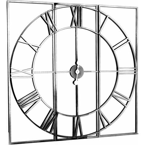 Celina Mirrored Wall Clock - Glass/Metal - L5 x W112 x H112 cm - Silver