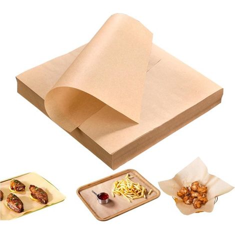 Backpapierbögen Antihaftbeschichtung Backen und Grillen Vorgeschnitten 100 Stück, 33 x 22 cm Natur (1/5)