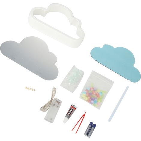 Lampe de nuit tulipe nuage DIY miroir fleur lampe de table mini ornement décoratif pour chambre à coucher lumière colorée (1/5)
