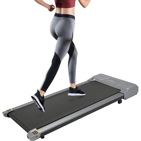 0.75HP Laufband für Zuhause Walking Pad Elektrisches Laufband, 1-6km/h Walking Jogging Unter Tisch Laufband für Häusern, Fitnessstudios, Büros, mit LED Display und Fernbedienung (Silber)