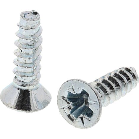 Vis autotaraudeuse RS PRO, N°6 x 13mm, tête plate, en Acier ( Prix pour Sachet de 100 )