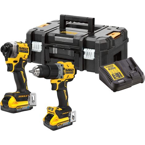 Dewalt DCK2050H2T 18v Powerstak Twin Kit XR Brushless Compact 2 x 5ah Powerstack Batteries (1/10)