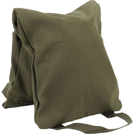 Sac de sable de Yoga vert militaire avec poignée, sacs de sable portables en toile rechargeables pour poids et entraînement (1/5)